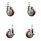 Service Caster 4 Inch 316SS Maroon Polyurethane Swivel 1/2 Inch Threaded Stem Caster Brakes, 2PK SS316TS20S414-PPUB-MRN-121315-2-TLB2 - alternate 1